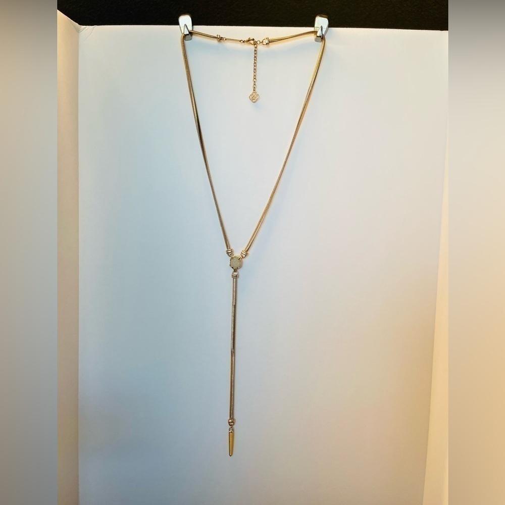 Kendra Scott long necklace gold tone - Picture 8 of 12